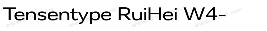 Tensentype RuiHei W4字体转换